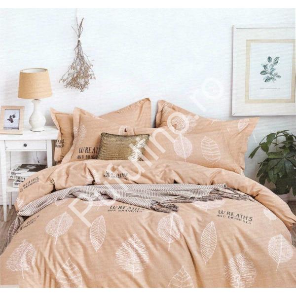 Lenjerie Bumbac 100%- 4 Piese - Pat 2 Persoane