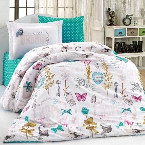 lenjerie bumbac 100% rossella turquoise