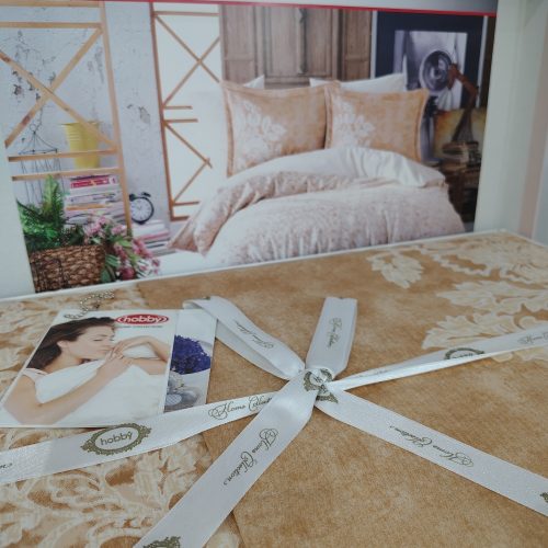 lenjerie de pat satin cappuccino