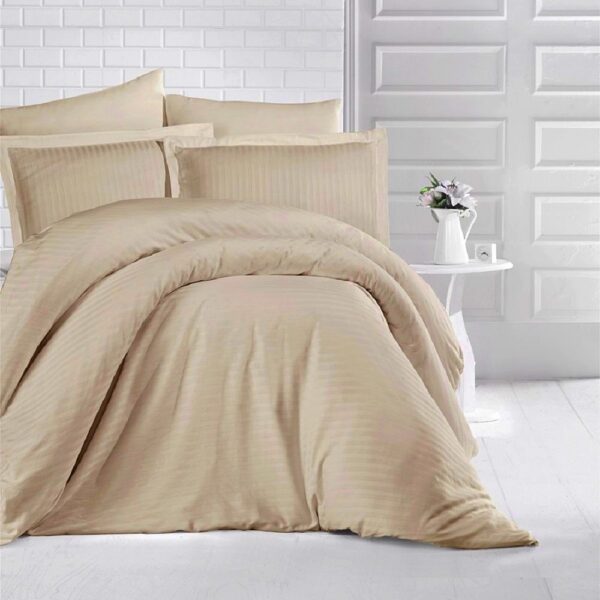lenjerie damasc bumbac 100% crem