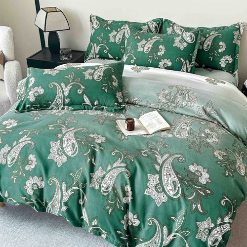 lenjerie finet verde cu ornamente royal