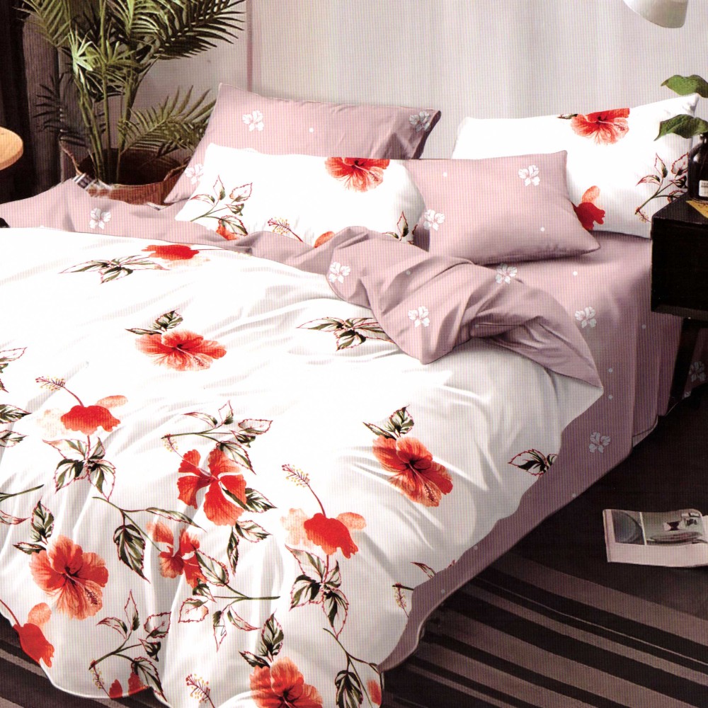 Lenjerie din bumbac finet gros Super Elegant Pucioasa, 6 Piese, Pat 2 Persoane - PUF8402