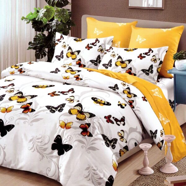 Lenjerie din bumbac finet gros Super Elegant Pucioasa, 6 Piese, Pat 2 Persoane - PUF8407