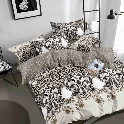 lenjerie crem cu ornamente bej maro