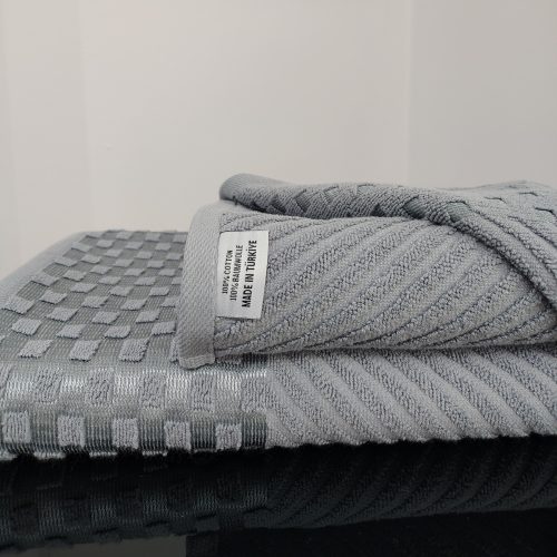 prosoape cu tesatura jacquard gri deschis