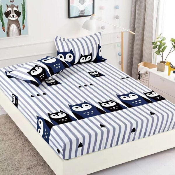 husa de pat model cu bufnite