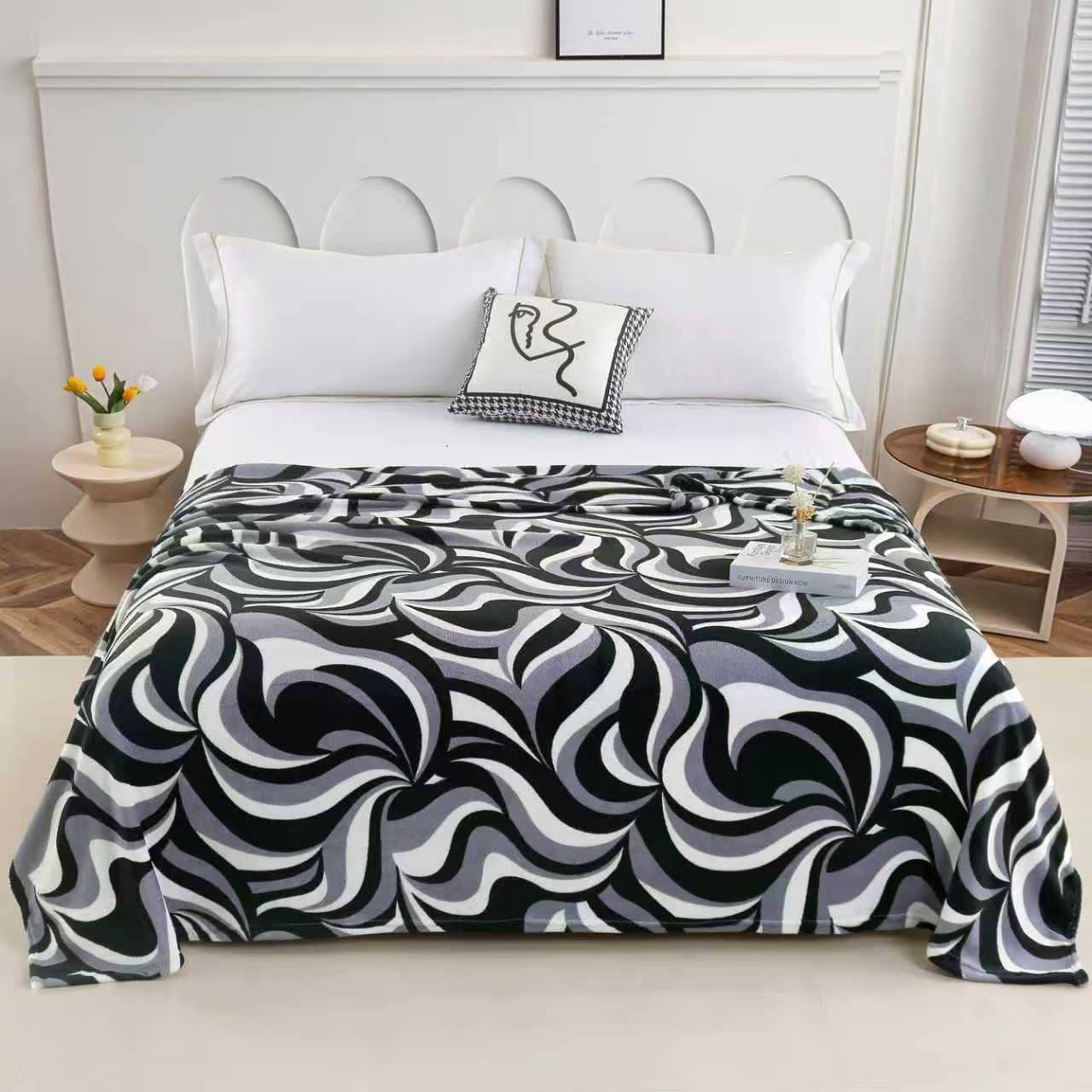 patura cocolino alb negru abstract patura cocolino alb negru abstract