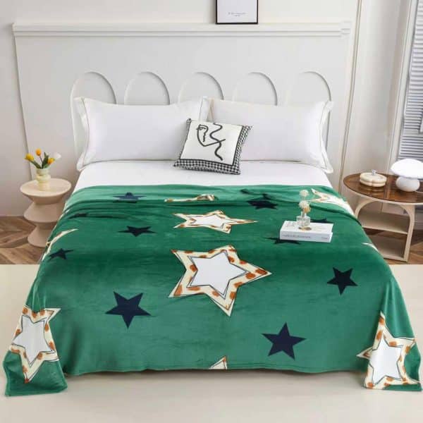 patura cocolino verde cu stelute