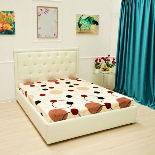 patura de pat cocolino crem cu cercuri