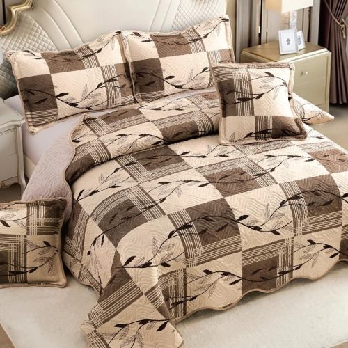 cuvertura crem bej carouri si frunze romania