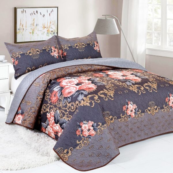 cuvertura din catifea model victorian multicolor