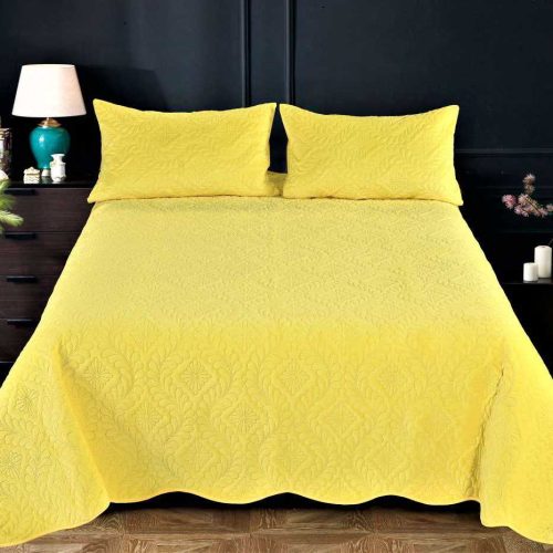 Cuvertura catifea galben