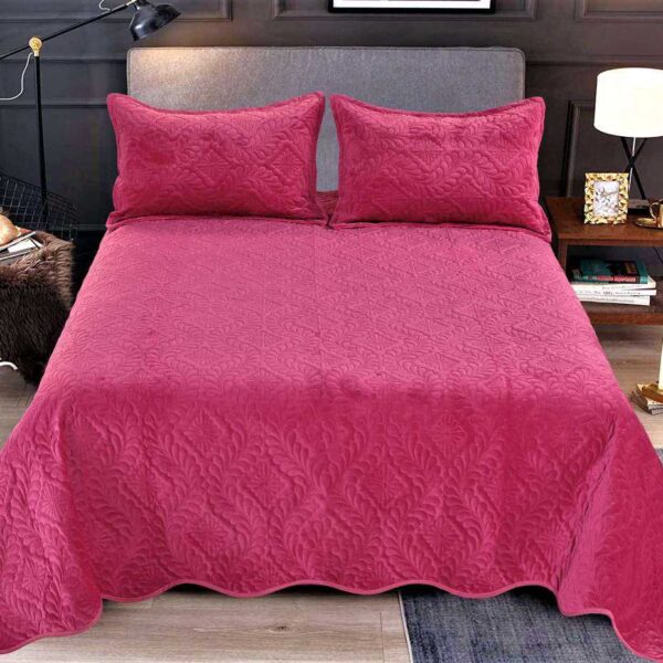 Cuvertura catifea magenta
