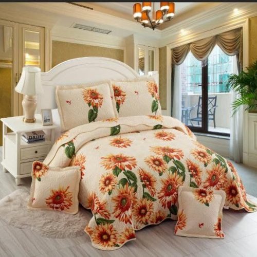 Cuvertura crem cu floarea soarelui