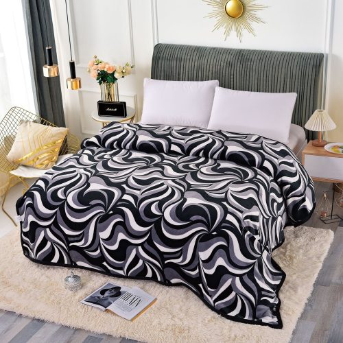 patura groasa alb-negru