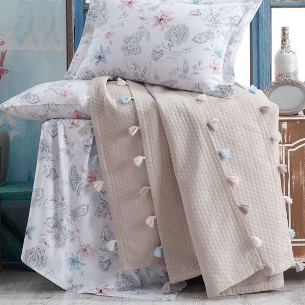set lenjerie + cuvertura de lux fancy stone