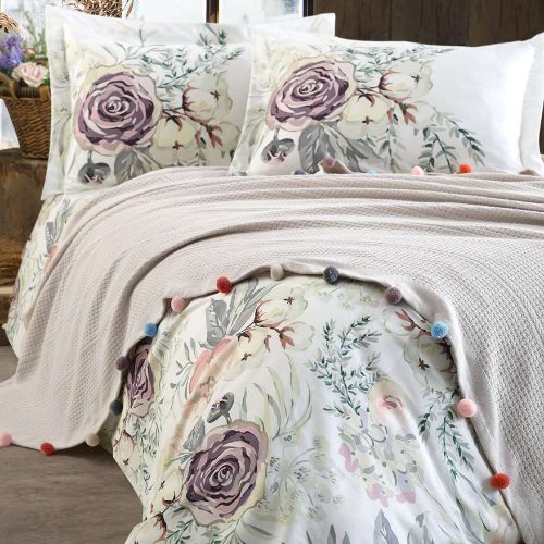 set lenjerie de lux + pike bej aproape