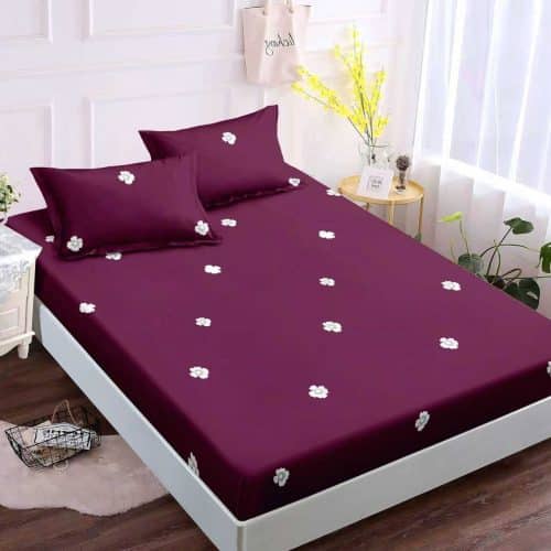 husa finet mov cu flori mici albe