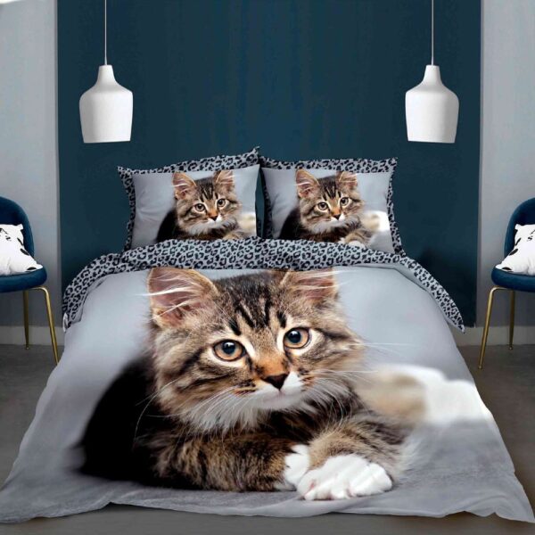 lenjerie de pat cu pisica