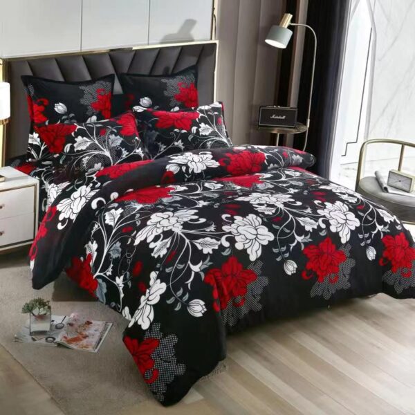 lenjerie cocolino neagra cu flori