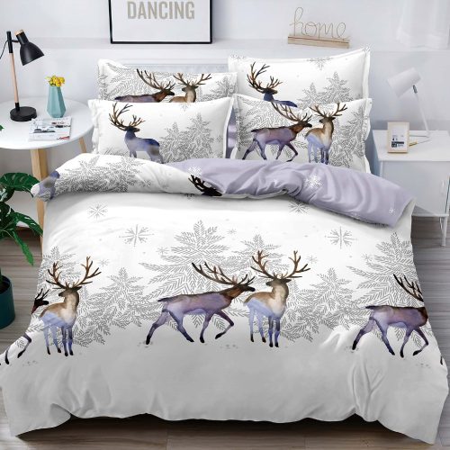 lenjerie de craciun cu cerbi