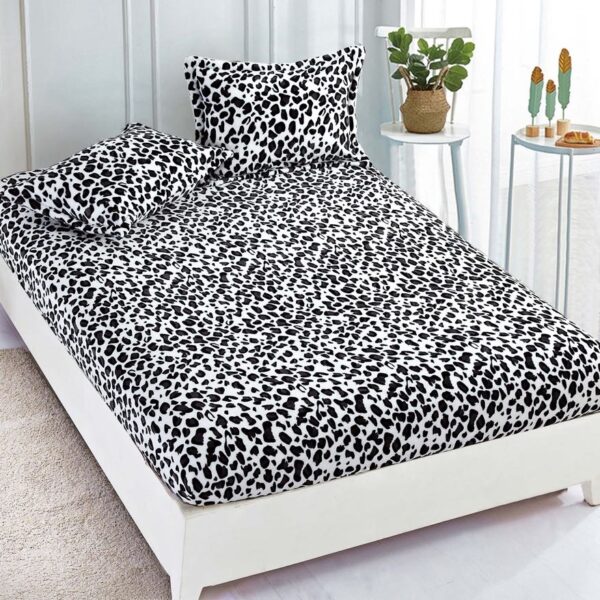 husa cocolino alb negru animal print