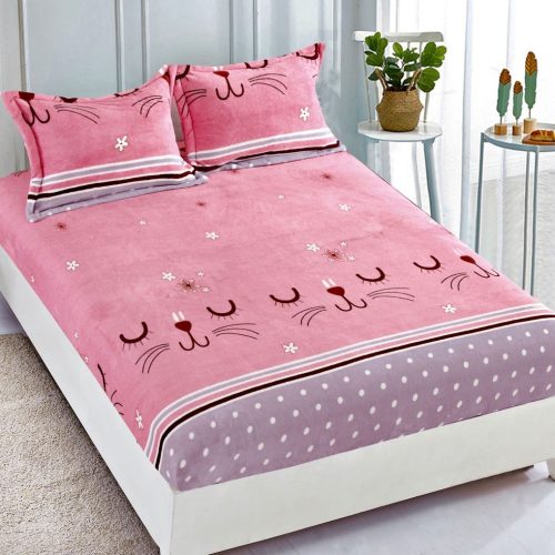 husa cocolino roz cu pisicute