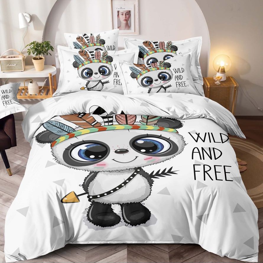 lenjerie print digital wild and free panda