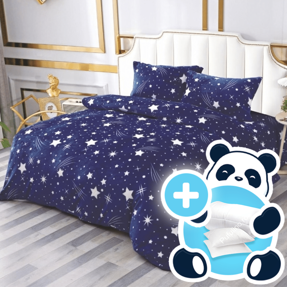 Pachet lenjerie cocolino cu stelute Pachet lenjerie cocolino cu stelute