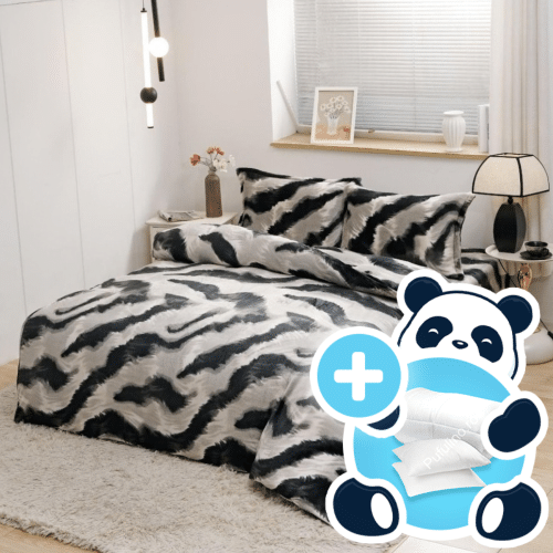 Pachet lenjerie cocolino model zebra