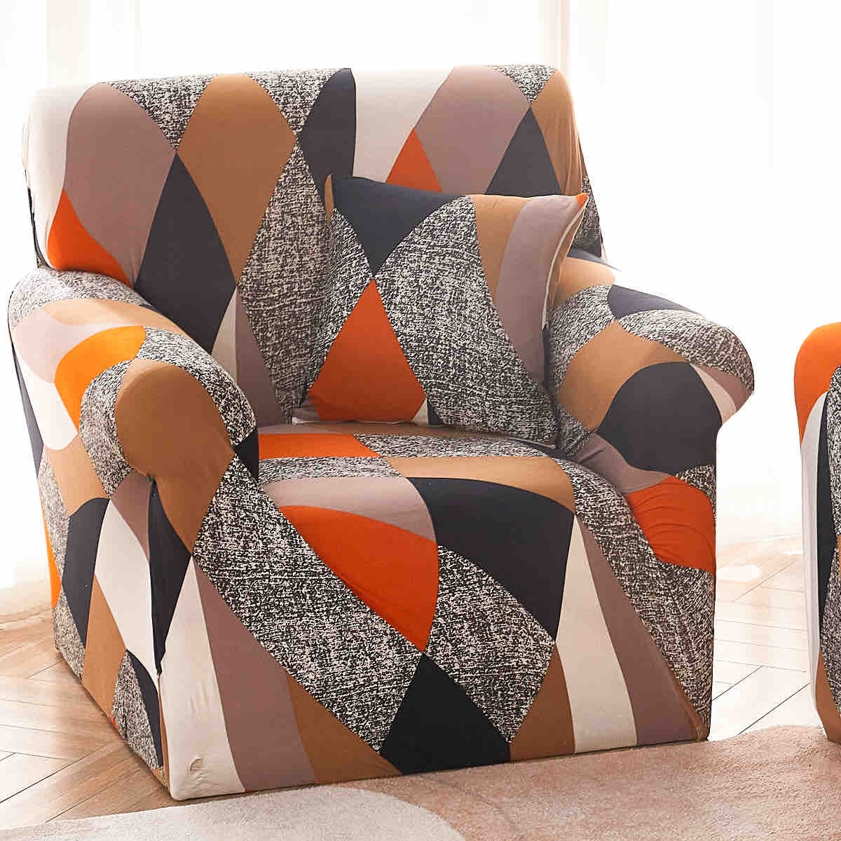 husa fotoliu multicolora oranj husa fotoliu multicolora oranj