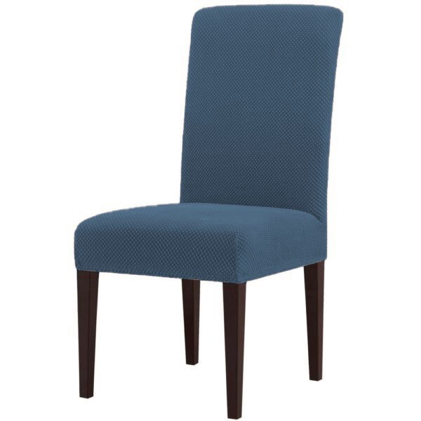 husa jacquard albastra