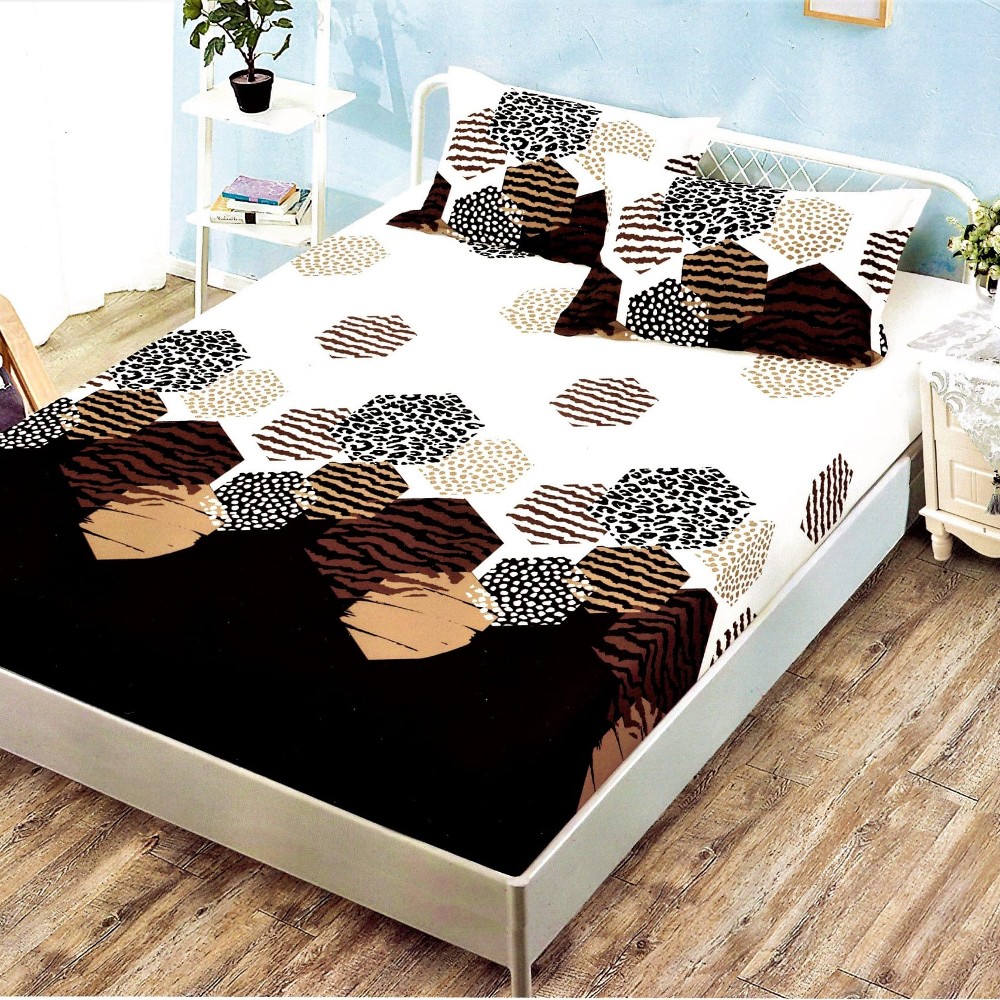 husa de pat cu hexagonuri
