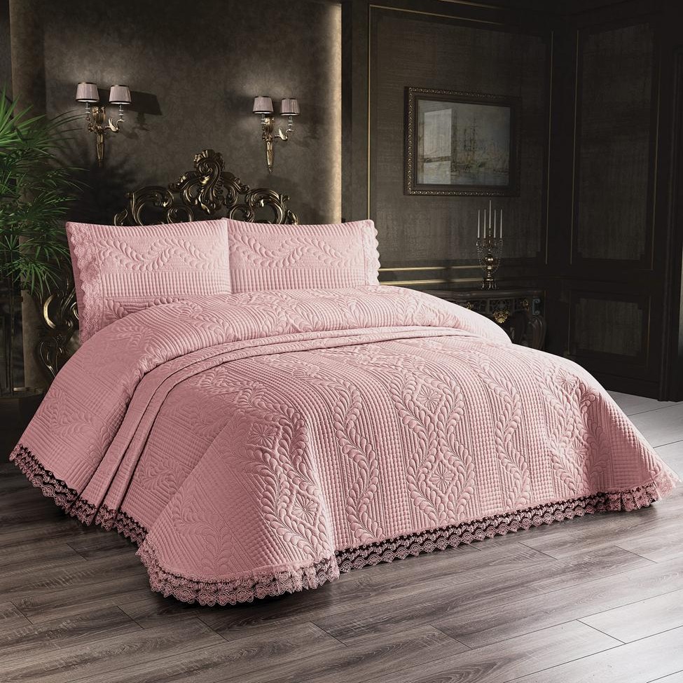 Cuvertura de Pat cu Dantela Sweet Dreams, Model Uni, 250x260cm, 3 Piese ...
