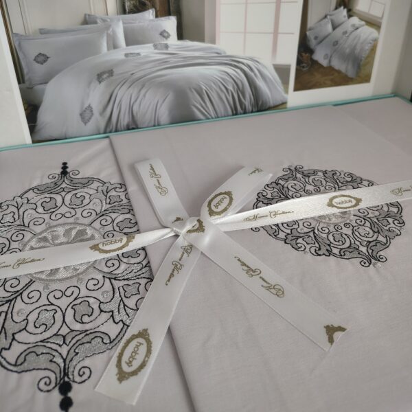 lenjerie de pat bumbac azra gri