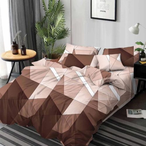 lenjerie bej maro cu triunghiuri