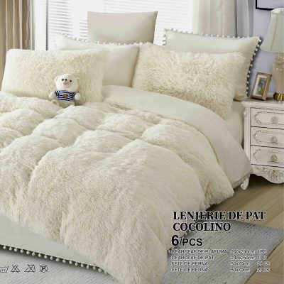 lenjerie cocolino fluffy crem