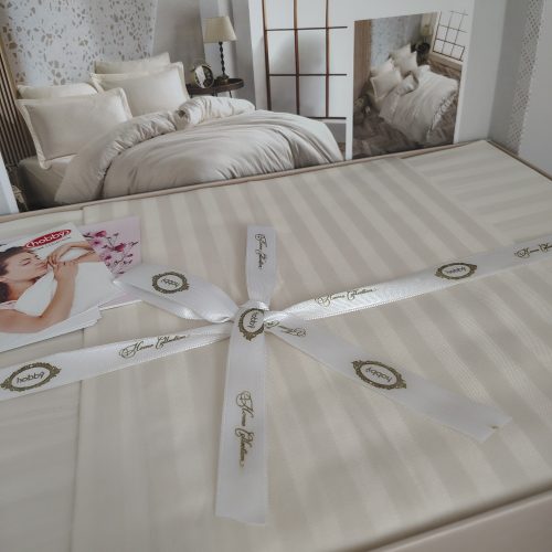 lenjerie de pat damasc crem