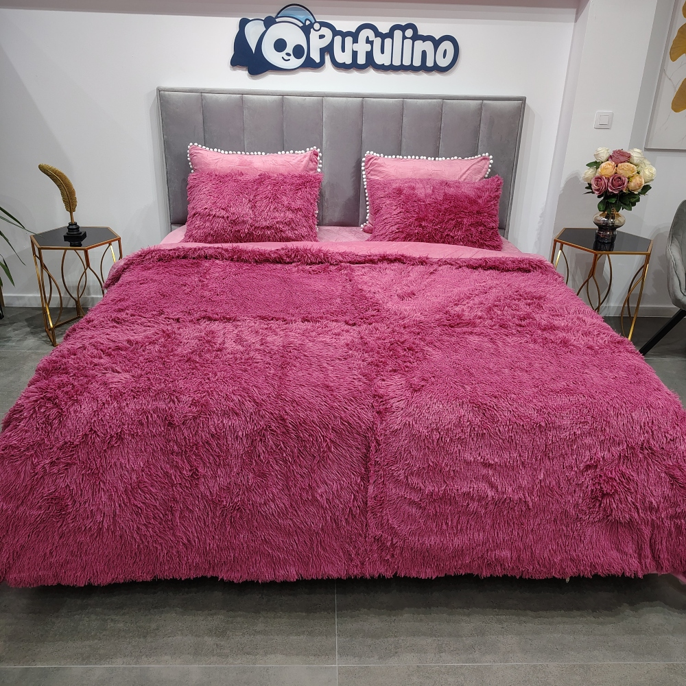 lenjerie de pat fluffy roz pudra lenjerie de pat fluffy roz pudra