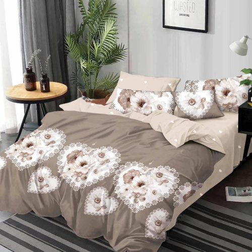 lenjerie maro cu inimi diamant