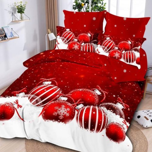 lenjerie craciun cu globuri