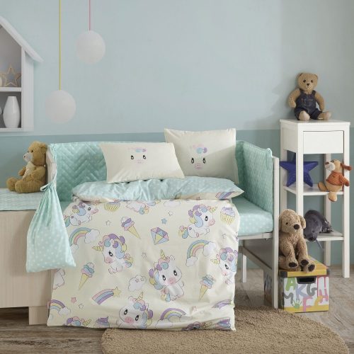 lenjerie poplin hobby pat bebe mila krem