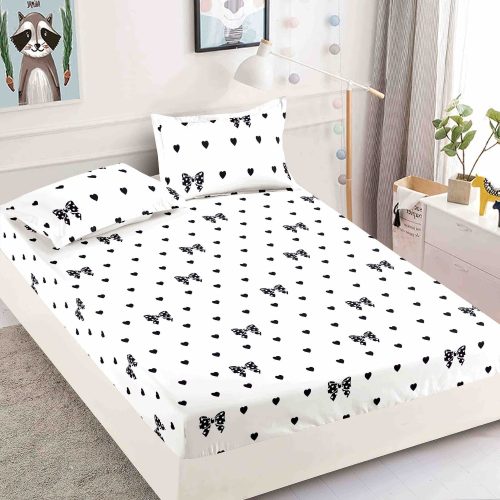 Husa alba cu fundite negre