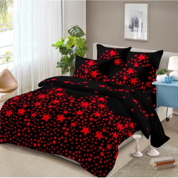 lenjerie cocolino neagra cu stelute rosii