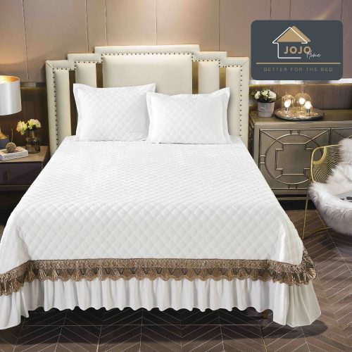 cuvertura catifea alb