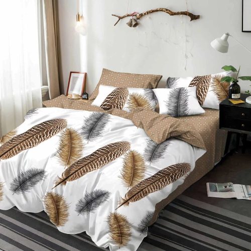 lenjerioe de pat finet cu pene colorate