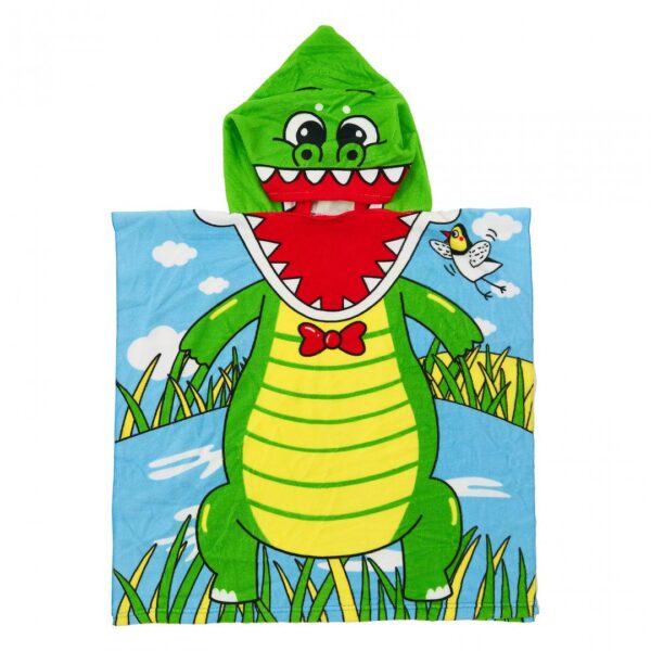 prosop-de-plaja-copii-poncho-crocodil
