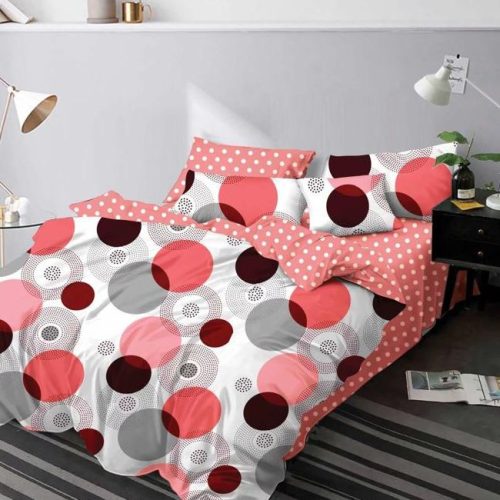 lenjerie rosie cu buline