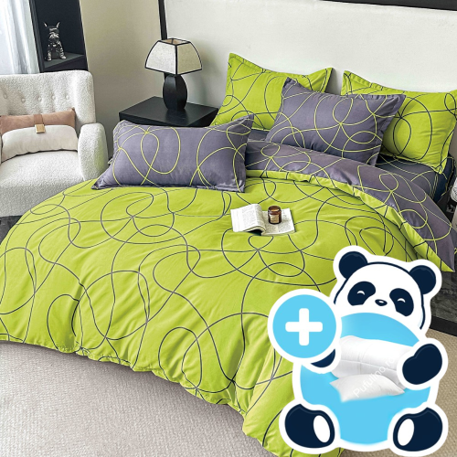 Pachet lenjerie 1 persoana Electric Green