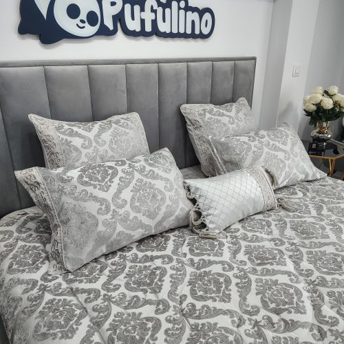 Lenjerie de Lux Model Jacquard gri